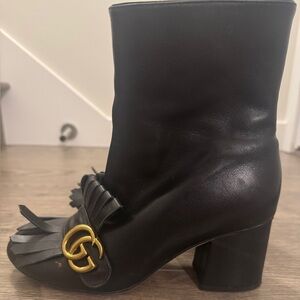 Black Leather Women's Boots
